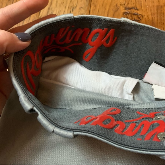 Rawlings | Gray with red piping baseball knickers | sz M - Picture 8 of 14